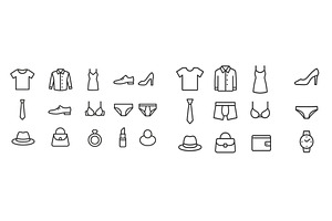 Collection of minimalistic clothing, an Object Illustration by ZinetroN