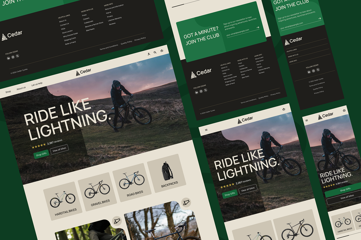 Bike Shop Landing Page, a Landing Page Template by Jay.Lockwood (Photo 4 of 4)