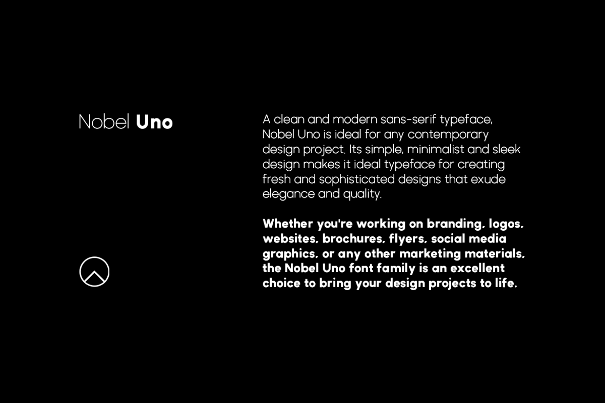 NOBEL UNO - Modern Font Family, a Sans Serif Font by Designova® (Photo 7 of 12)