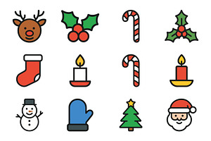 Christmas Icons Collection, a Branding & Logo Template by Vectorium Studio