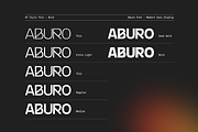 Aburo - Modern Logo Family Font, a Sans Serif Font by Nirmana Visual (Thumbnail 4 of 8)