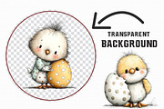 Whimsical Easter Chicken Clipart, an Illustration by Libby Wishes (Thumbnail 6 of 6)