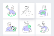 Diseases Symptoms Illustrations, a Person Illustration by Prosymbols (Thumbnail 5 of 6)