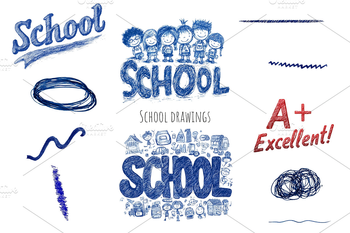 Watercolor Back to school clipart, an Education Illustration by Art and Funny (Photo 5 of 8)