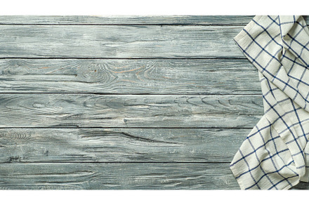 Gray wooden table with kitchen, an Abstract Photo by Fascinadora