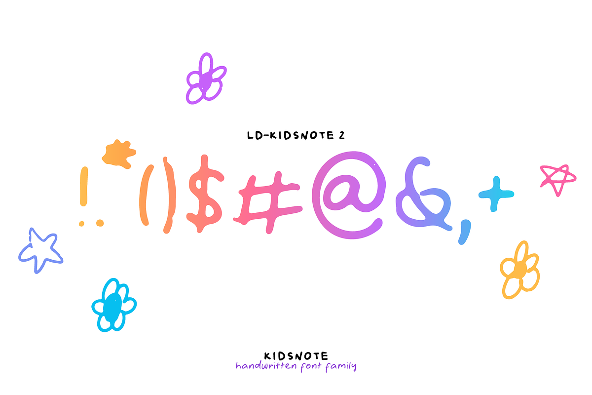KIDSNOTE. Different Fonts Set +EXTRA, a Symbol Font by Luxfont (Photo 8 of 9)