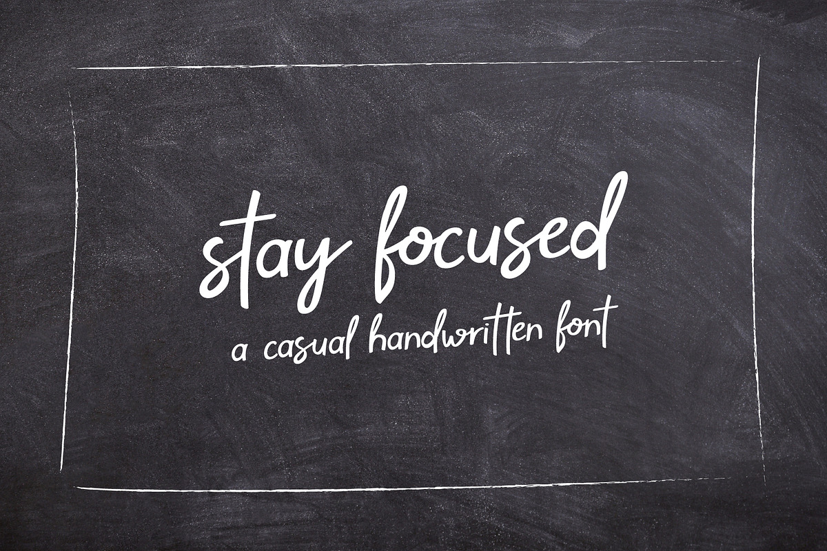 Stay Focused Casual Handwritten Font, a Handwritten Font by Kaya Fonts (Photo 1 of 19)