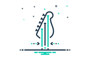 Strings musical mix icon, a Duotone Icon by Creative priyanka