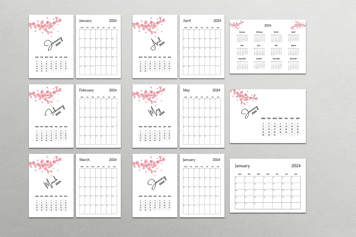 Calendar Template/Calendar 2024, a Stationery Template by Design Zone (Photo 2 of 6)