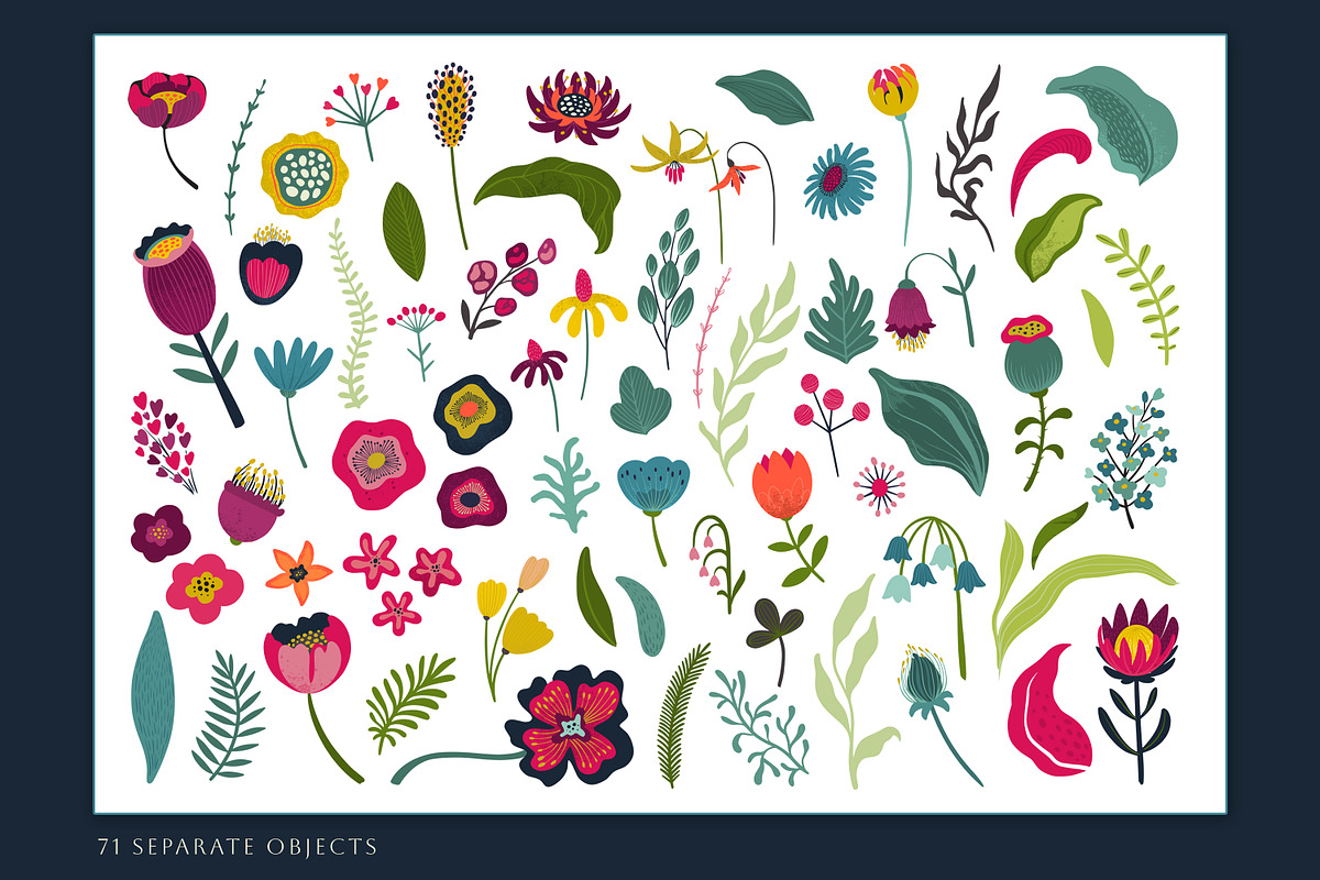 Bright Blossom Vector Collection, a Pattern Graphic by Molly art (Photo 5 of 14)