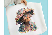Whimsical Easter Old Lady Clipart, an Illustration by designcity5 (Thumbnail 5 of 5)