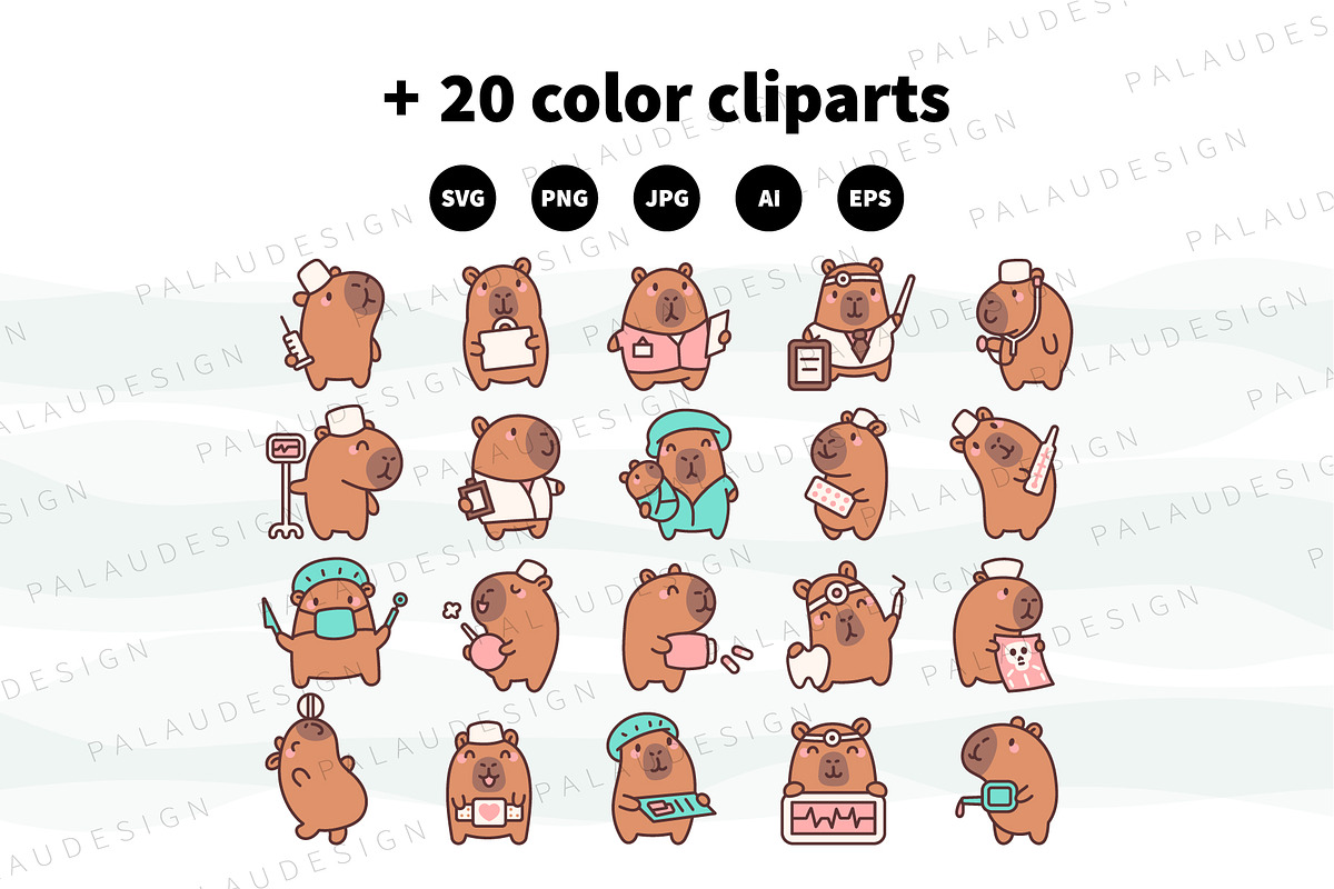 Medical Capybara Clipart, a Healthcare Illustration by Palau (Photo 8 of 10)