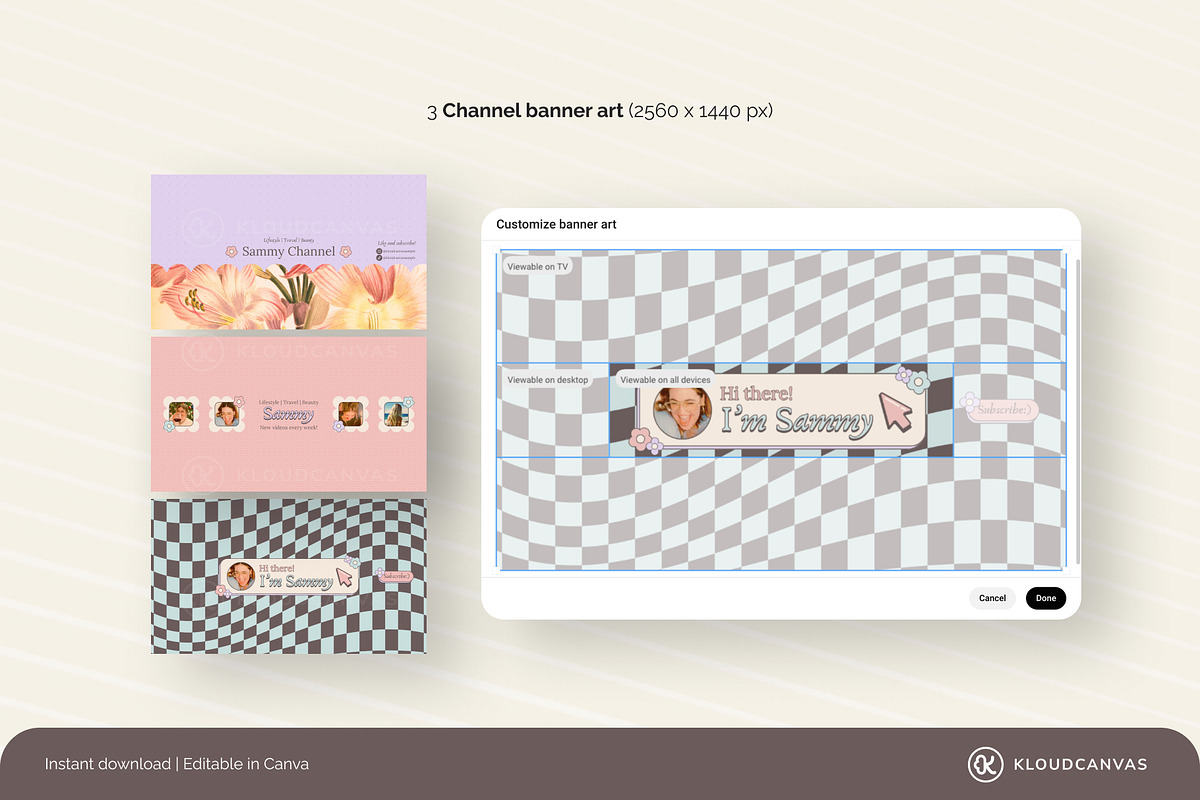 YouTube Branding Kit - Channel Art, a Social Media Template by KloudCanvas (Photo 3 of 7)