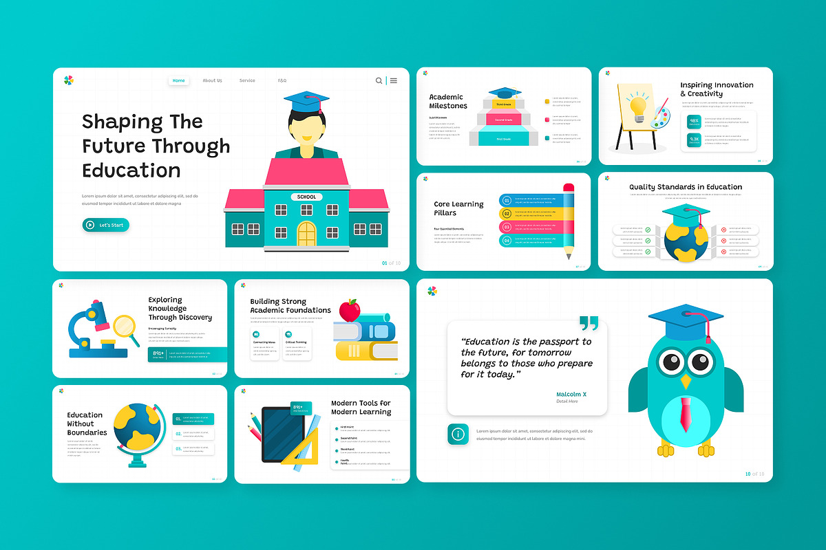 School and Education Infographic PPT, a Presentation Template by Antstheme (Photo 3 of 4)