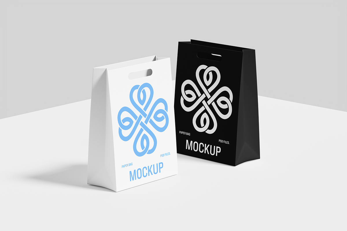Paper Shopping Bag Mockup, a Packaging Mockup by DSNA Mockup (Photo 2 of 5)