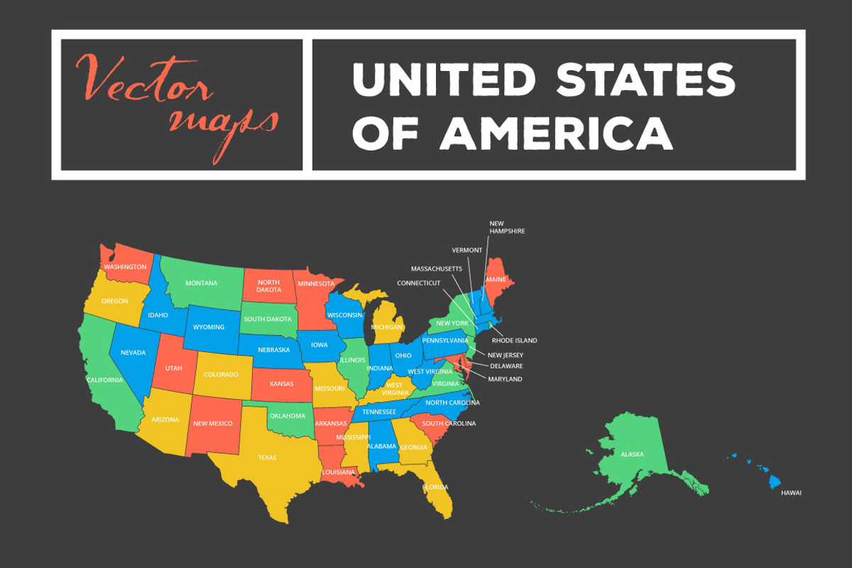 USA vector maps, a Work Illustration by Design Shop (Photo 2 of 5)