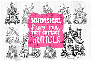 Whimsical Fairy Tale Cottage Collec, a Graphic by hafijul