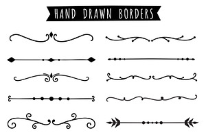 Hand Drawn Vector Borders / Dividers