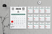 Modern Minimal Calendar Design 2026, a Stationery Template by MightyDesign (Thumbnail 1 of 8)