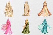 Hijab Girl Backside Clipart, an Illustration by DreamCafeArt (Thumbnail 4 of 8)