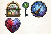 Halloween Stained Glass Clipart, an Illustration by Dream Creation (Thumbnail 5 of 5)