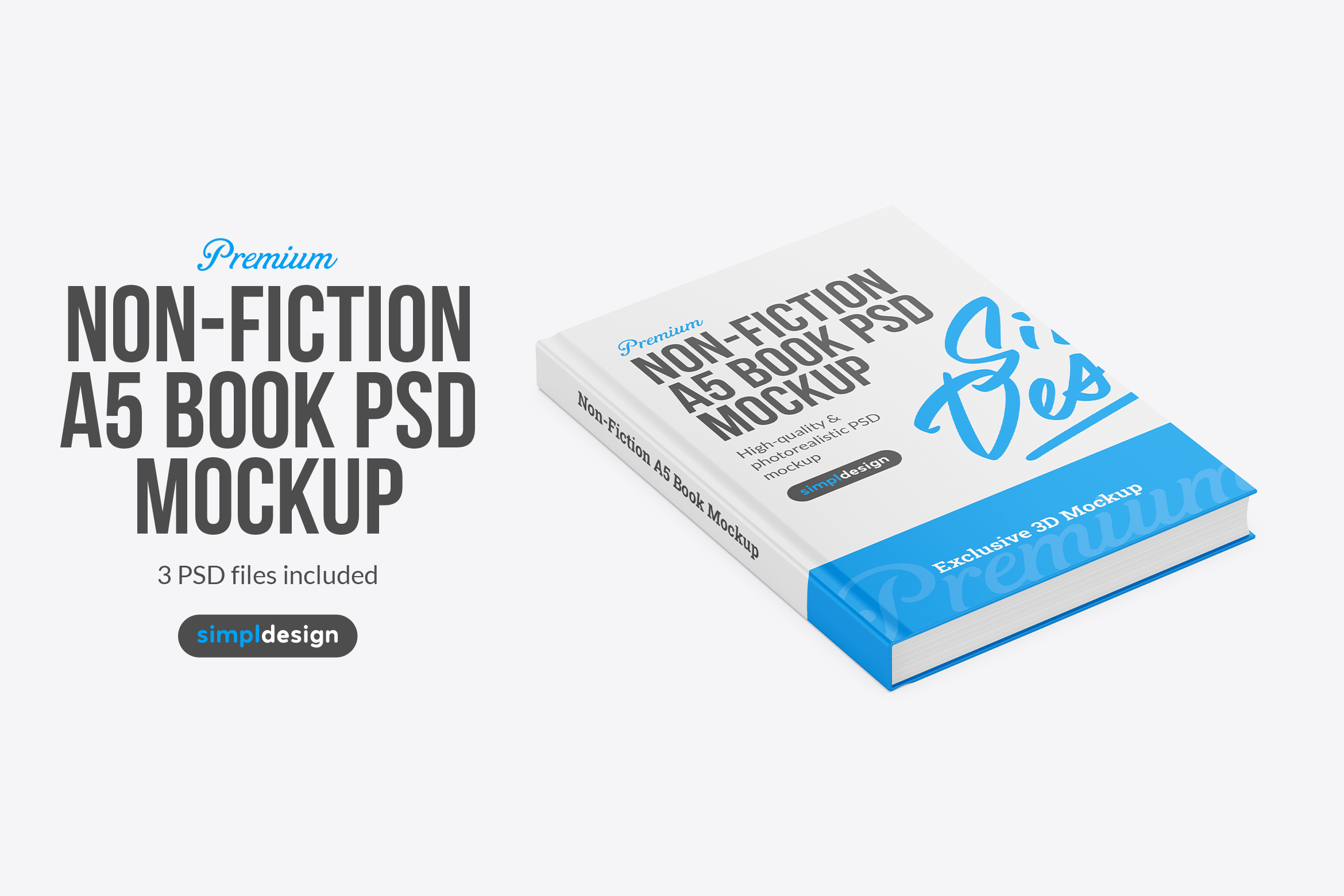 A5 Book Mockup, a Books & Magazine Mockup by SimplDesign