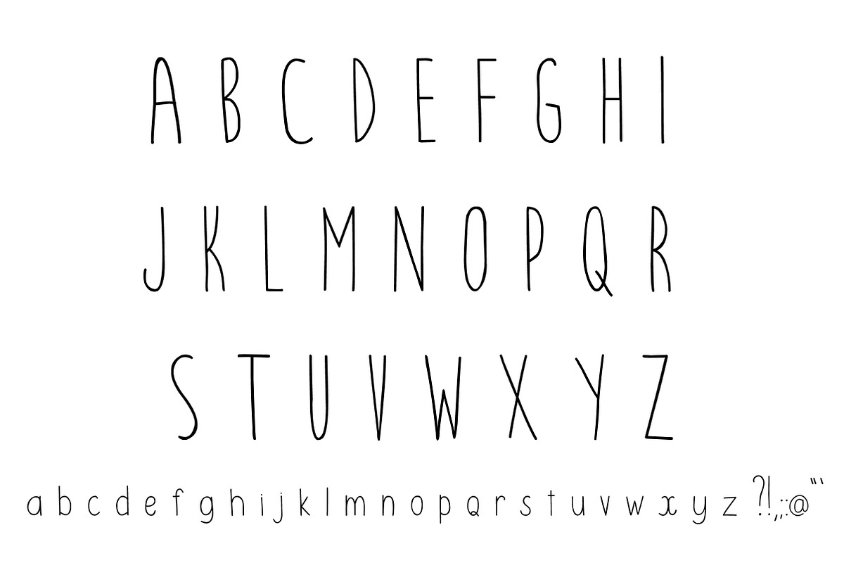 Bebekvi TTF hand written typeface preview 2