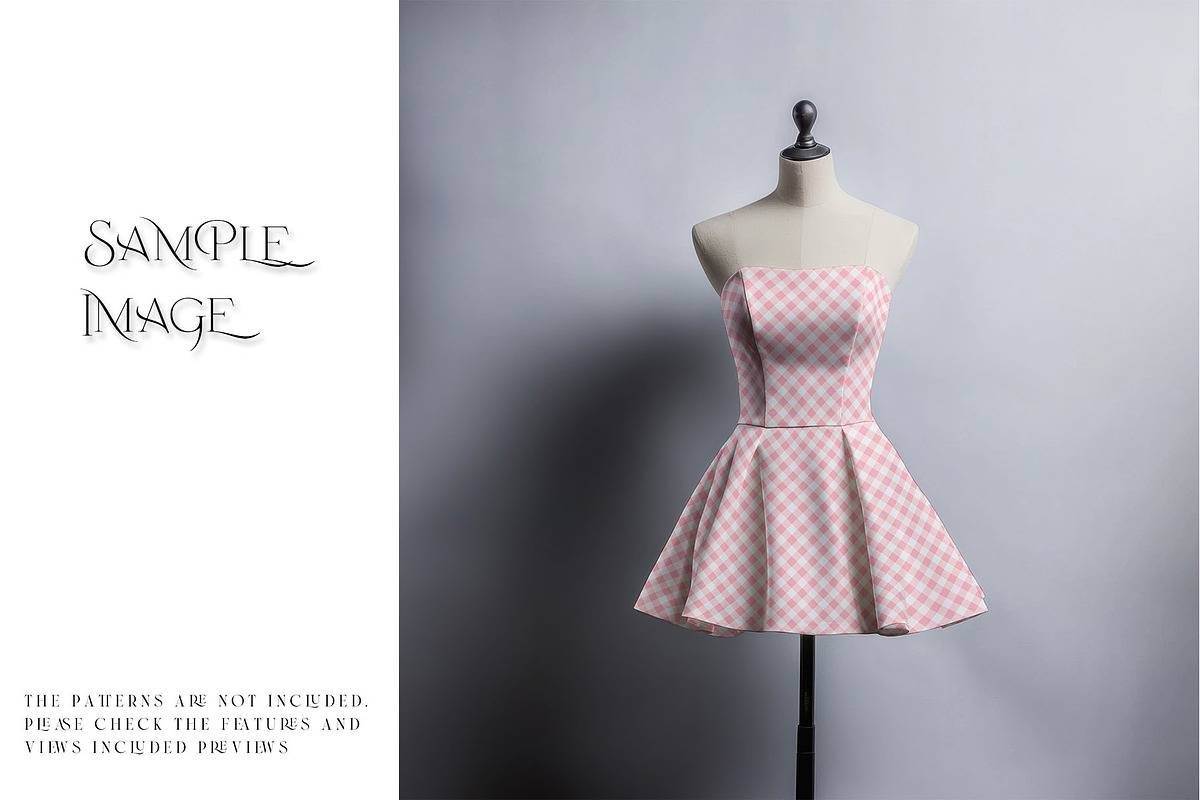 Women's Strapless Mini Dress Mockups, a Product Mockup by mock-ups (Photo 4 of 17)
