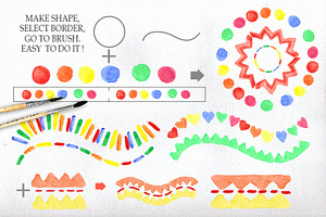 Watercolor Geometric Baby Brushes