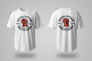 Front Back T-Shirt Mockup
