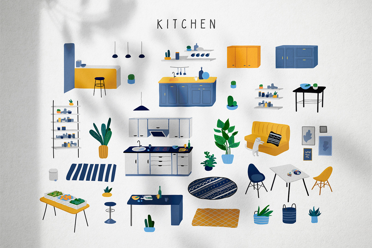 Hugge. Furniture collection., a Decorative Illustration by Merfin (Photo 14 of 16)