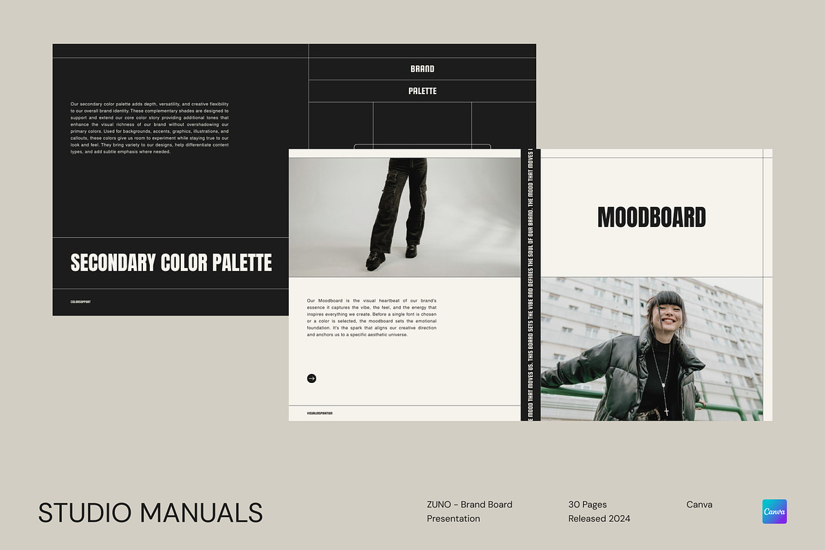 ZUNO – Brand Board Presentation, a Social Media Template by Studio Manuals (Photo 1 of 8)