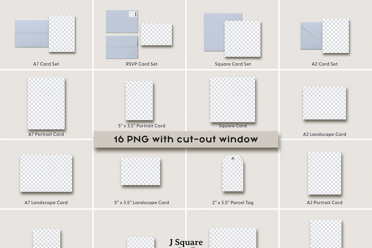 Invitation CardSet Flatlay Mockups, a Print Template by JSquarePresents (Photo 6 of 11)