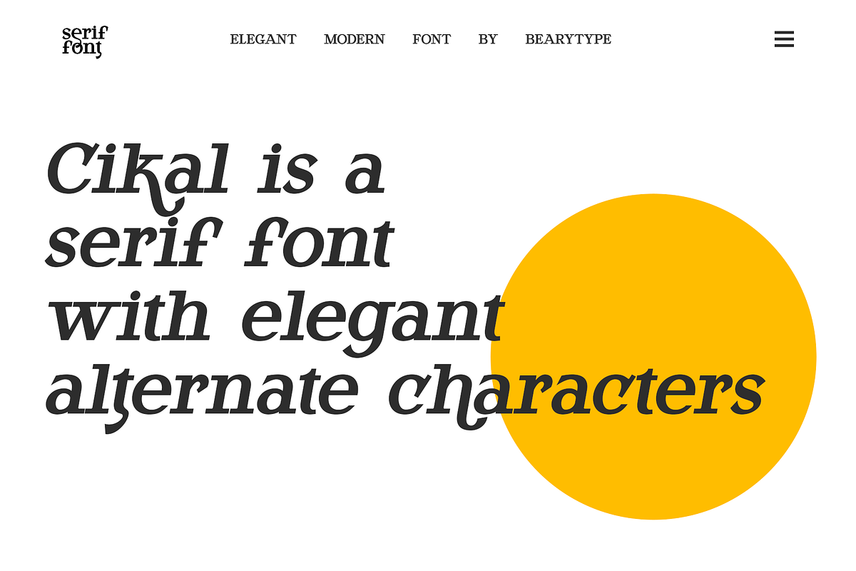 Cikal | Serif Font, a Serif Font by BearyType Studio (Photo 7 of 16)