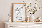 Easter rabbit hand-drawn vector set, a Decorative Illustration by AfonshinaArt (Thumbnail 11 of 15)