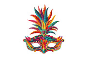 Carnival Masks vector set, a Decorative Illustration by LisaKolbasa (Thumbnail 15 of 15)