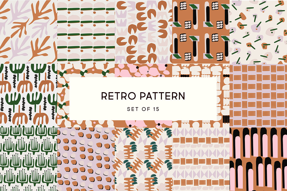Retro Pattern Set, a Pattern Graphic by All This Concept (Photo 10 of 10)