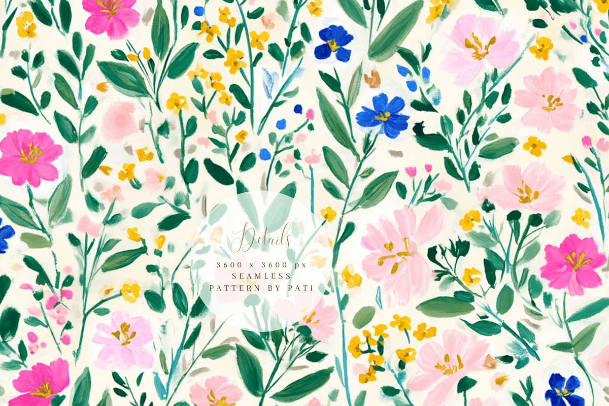Seamless Floral Pattern PNG, a Pattern Graphic by Pati Charm Studio (Photo 6 of 8)