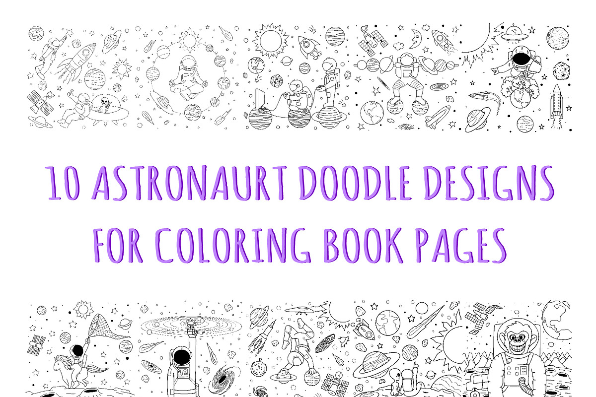 10 cute Astronaut illustrations, a Decorative Illustration by Somjai King (Photo 1 of 11)