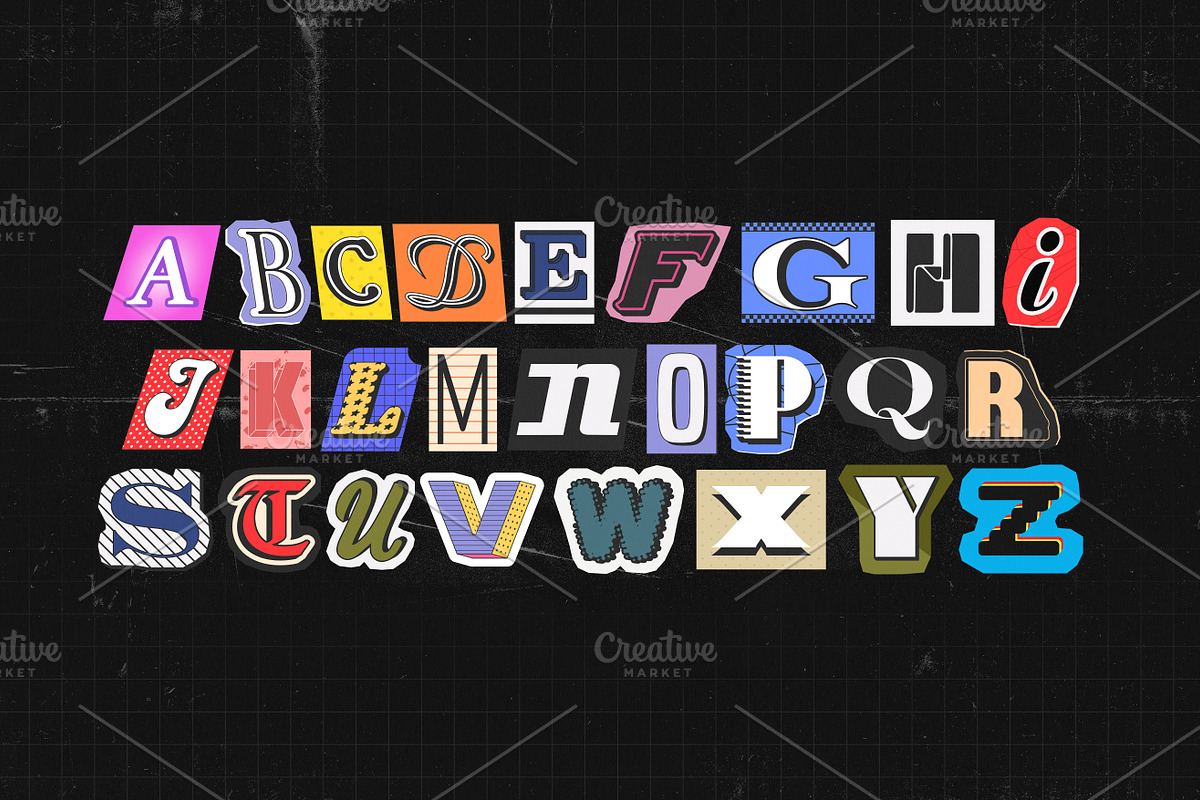 RANSOM ALPHABET FONT, an Object Graphic by BonkiStudio (Photo 6 of 6)