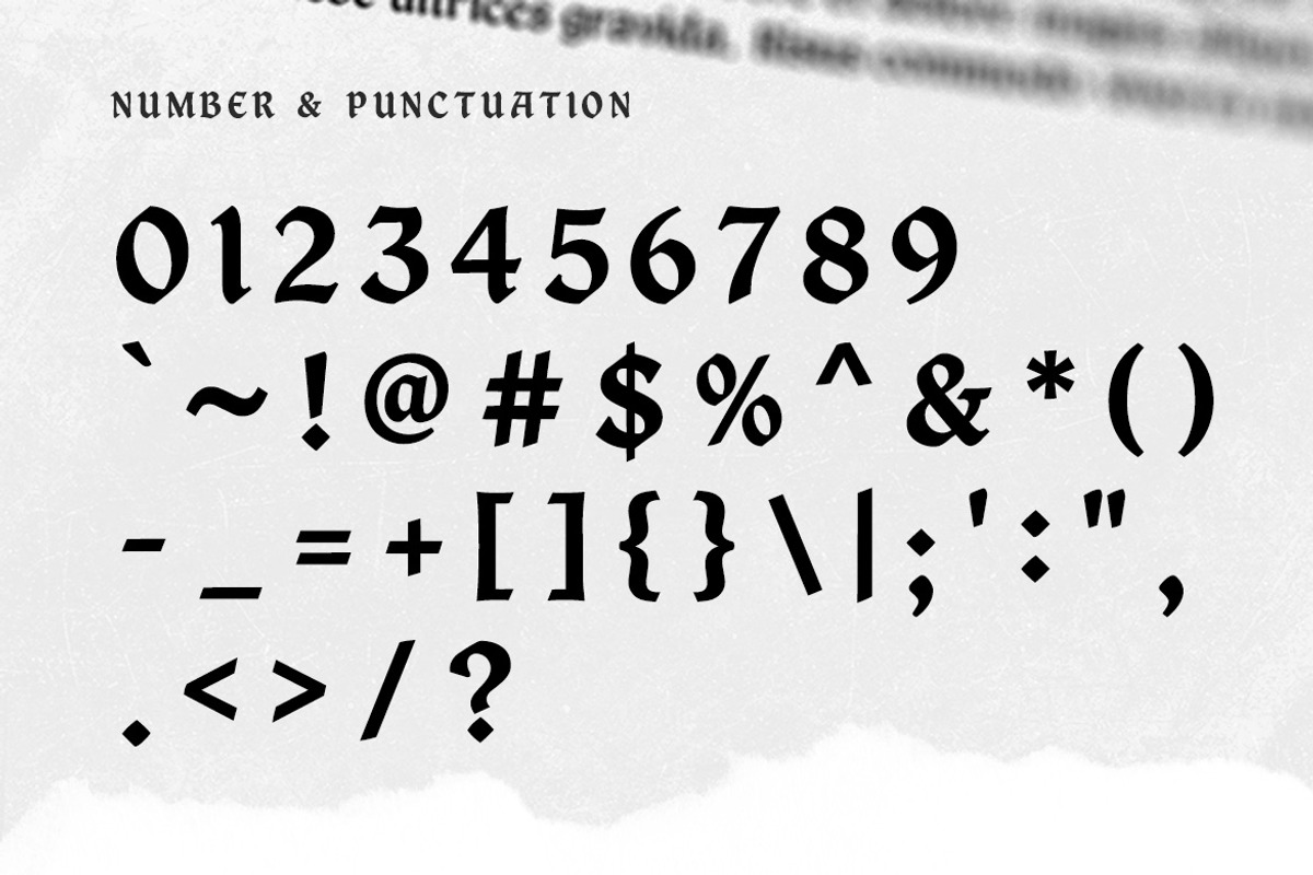 Absolut Black – Gothic Blackletter, a Blackletter Font by decographstud (Photo 7 of 7)