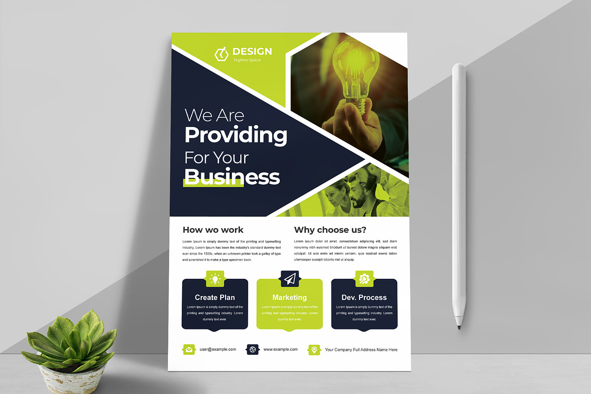 Creative Flyer Design Template, a Flyer Template by MightyDesign (Photo 1 of 6)