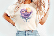 Watercolor Whimsical Birds Clipart, an Illustration by Watercolor design (Thumbnail 4 of 11)
