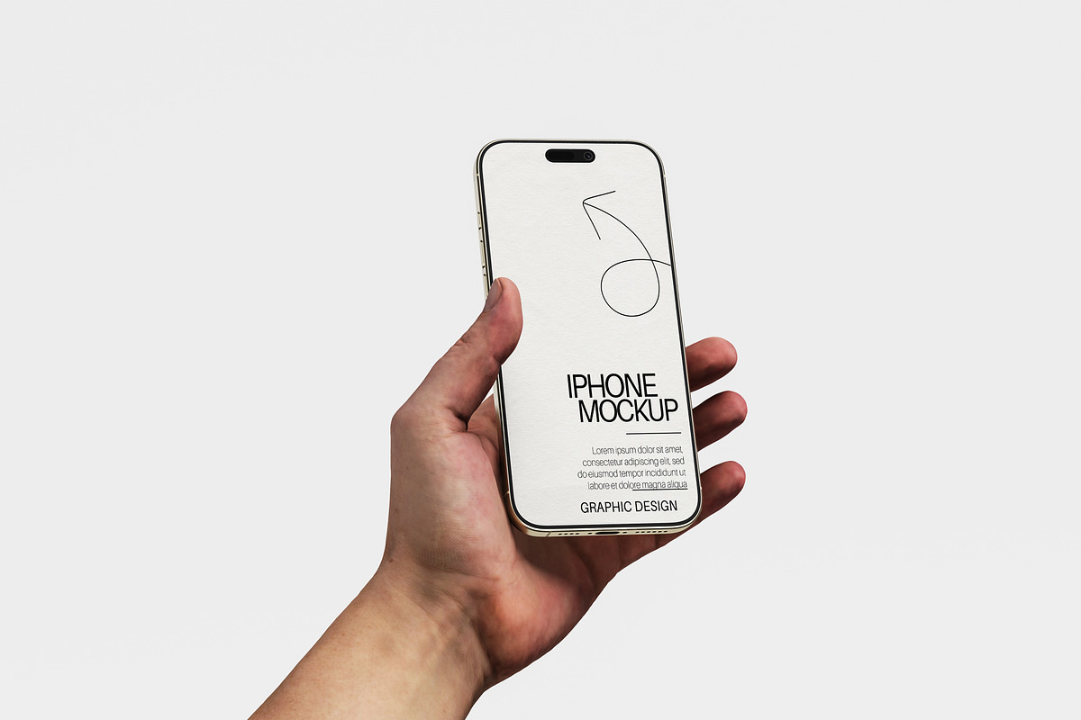 iPhone App Display Mockup in Hand, an iPhone Mockup by Ataku Design (Photo 5 of 6)