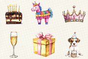 Happy Birthday Sublimation Clipart, an Illustration by OK Design (Thumbnail 3 of 5)