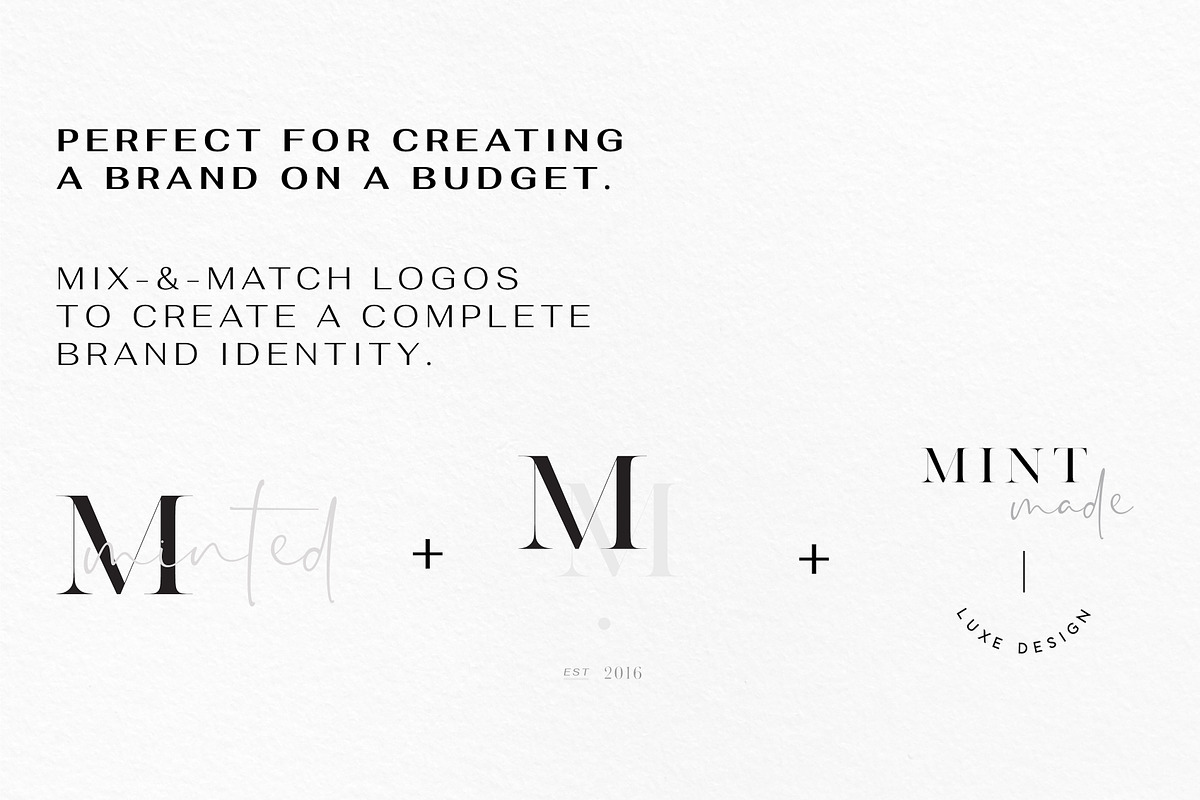 55 Minimalist Luxe Logos, a Branding & Logo Template by Mint Made (Photo 6 of 17)