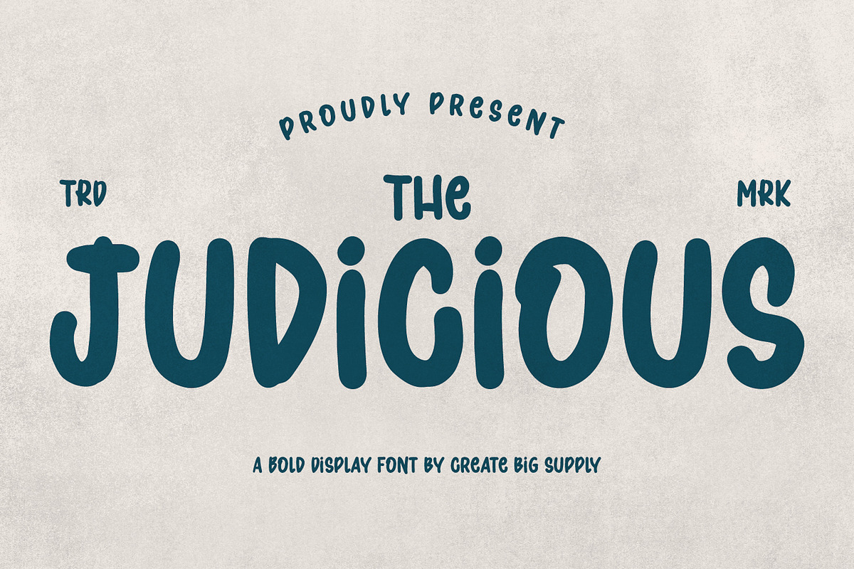 Judicious Bold and Fun Display Font, a Sans Serif Font by CreateBigSupply (Photo 1 of 10)