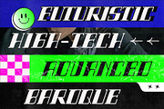 Seristic Y2K Display Typeface, a Font by graphicook (Thumbnail 2 of 16)