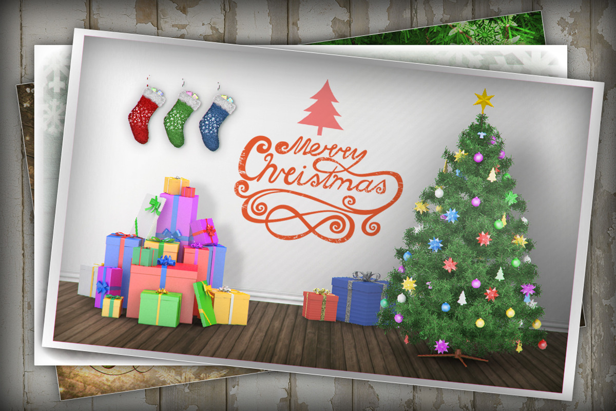 Christmas Tree and Toys mock-up set, an Object Graphic by stallfish's art store (Photo 2 of 8)