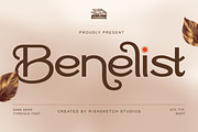 Benelist - Sans Serif Typeface Font, a Sans Serif Font by Rishsketch (Thumbnail 1 of 14)